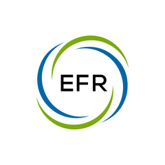 EFR creative minimalist letter logo.