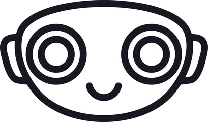 Cute Robot Face Doodle