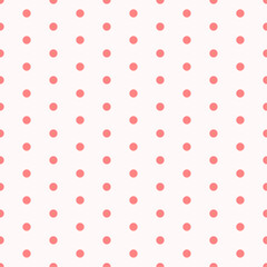 Pink Polka Dot Seamless Pattern on Light Background. Soft Repeating Circle Design for Baby Shower, Fabric, Wallpaper, Gift Wrap, Scrapbook, and Cute Pastel Decor Projects