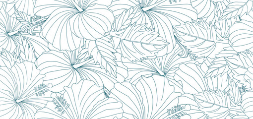 Hand drawn Sweet flower Vine seamless pattern. soft pastel colors seamless pattern Vector Illustration, Design for fashion, fabric, textile, wallpaper, wrapping and all print