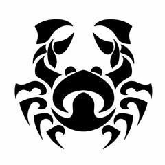 illustration vector graphic design tribal art crab tattoo