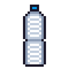 水のペットボトルのピクセルアート