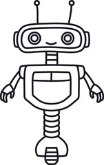 Cute Robot Character Doodle