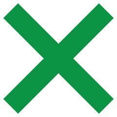Obraz premium wrong mark green colour