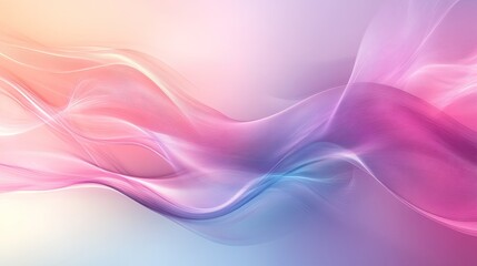 Fototapeta premium Abstract pastel-colored wave background frame with soft lighting.