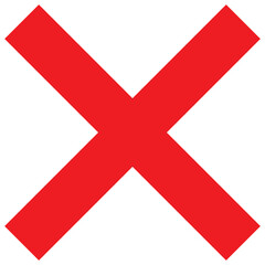 Fototapeta premium red cross mark