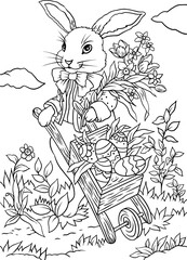 Easter bunny coloring book