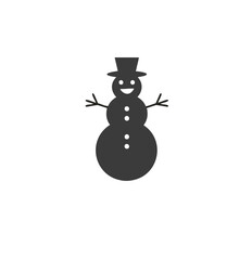 snowman with black hat