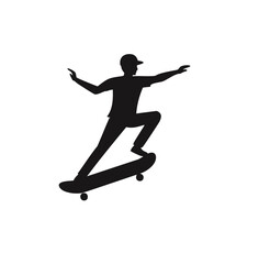 silhouette of a skateboarder