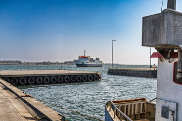 Ferry Endelave Island Approaching The