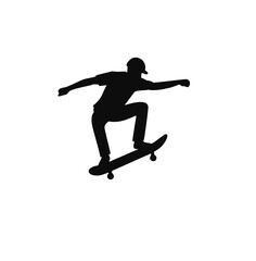 silhouette of snowboarder jumping