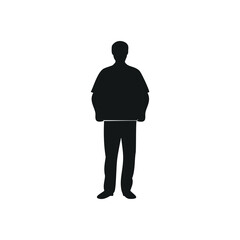 silhouette of a businessman
