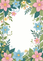 Obraz premium Floral Frame Template