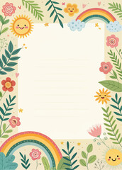 Floral Frame Template