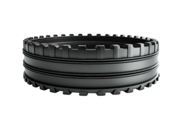 A Powerful Black Ring, Layered And Textured, Evokes Strength And Resilience With A Sleek, 3d Rendered Design Isolated on Transparent Background