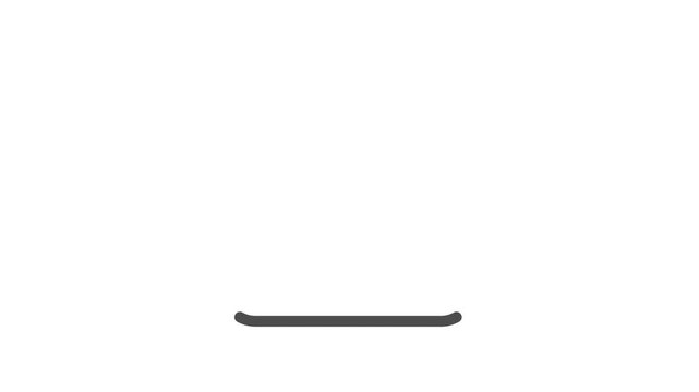 Animated outline icon from healthcare collection. Hospital sign symbol. Black color on white background with alpha channel. Simple reveal and disappear animation.