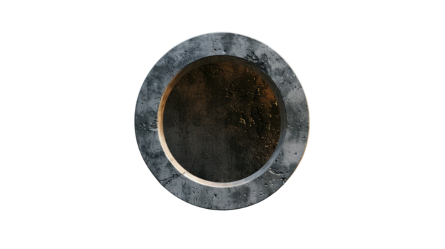 Porthole View: A captivating perspective through a circular porthole, revealing an intriguing glimpse of an unknown space, perfect for projects related to exploration, discovery, or maritime themes. 