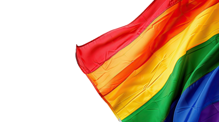 Pride Flag in the Wind: The iconic rainbow flag, a vibrant symbol of LGBTQ+ pride, billows gracefully in the wind. Its colorful stripes represent the diversity and inclusivity of the community.