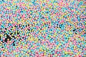 Colorful foam particles