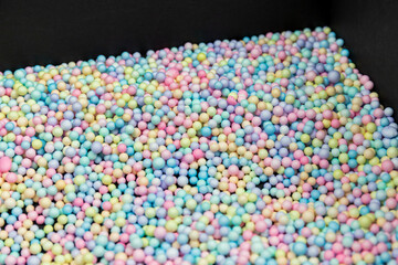 Colorful foam particles
