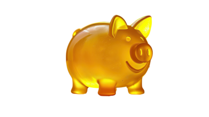 Golden Piggy Bank: A shining, golden piggy bank stands as a symbol of savings, financial security, and wealth creation. A visual metaphor for fiscal responsibility and future planning.