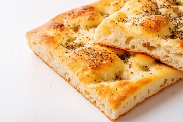 Focaccia bread with herbs and olive oil