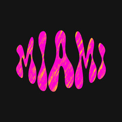 Miami typography design