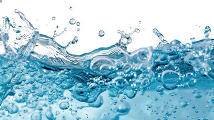 Dynamic Water Splash: Capturing a dynamic water splash with effervescent bubbles and crystal-clear clarity, creating a sense of freshness and vitality.