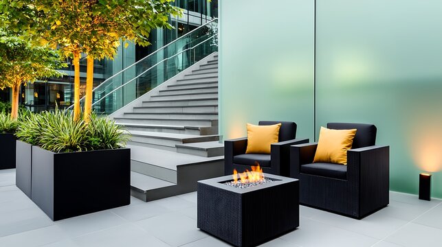 Modern office lobby interior calm workspace design