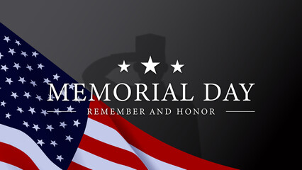 Memorial Day USA Flag 