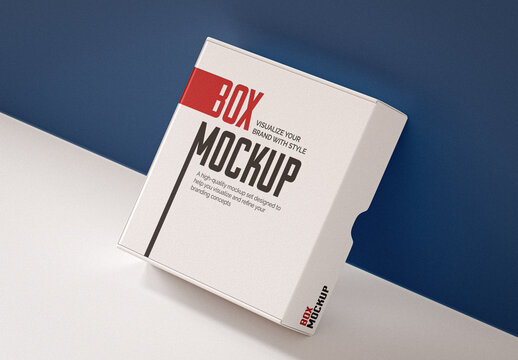 Flat Packaging Box Mockup