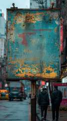 old rusty billboard