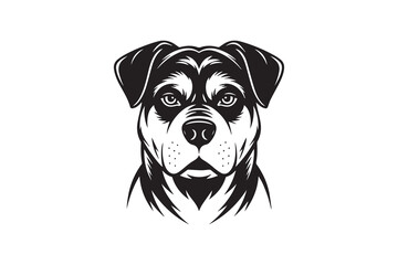 Rottweiler dog Black and White Vector