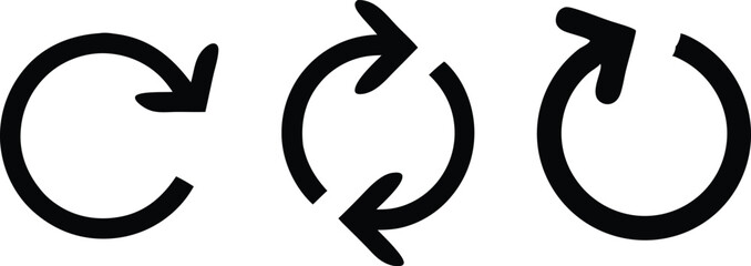 Obraz premium Reload arrow collection on white background. Vector illustration