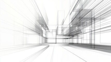 Obraz premium 3D Architecture Abstract: Unleashing Creativity in the Digital Space