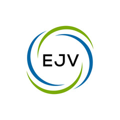 EJV creative minimalist letter logo.
