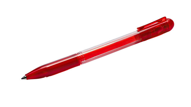 Red Pen on the ready: A vibrant red pen poised for action, a symbol of writing, creativity and productivity in a world of ideas and expression.