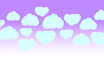 nuage bleu dans un ciel violet