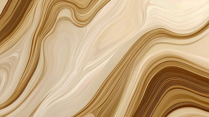 Elegant Mocha Waves – Abstract 3D Background with Flowing Curves and Copy Space