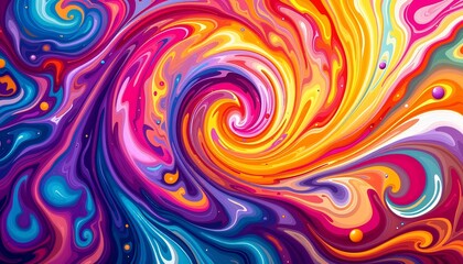Obraz premium Vibrant Swirling Abstract Art Background Texture