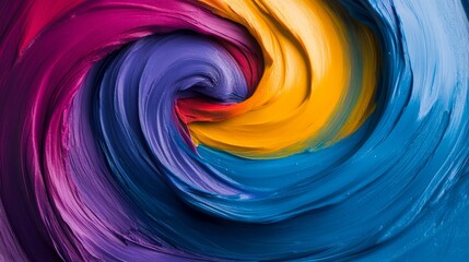 Fototapeta premium Vibrant swirling colors create an abstract design in rich hues
