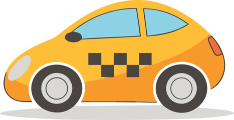 Naklejka premium Taxi car icon. Vector illustration