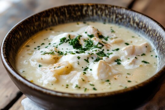 A creamy bowl of Cullen skink with smoked haddock and cream