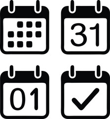 Calendar icon collection . Vector illustration