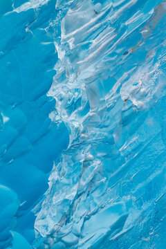Glacial iceberg detail from ice calved off the Sawyer Glacier in Tracy Arm, Southeast Alaska