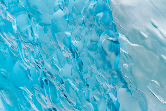 Glacial iceberg detail from ice calved off the Sawyer Glacier in Tracy Arm, Southeast Alaska