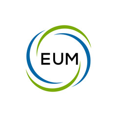 EUM creative minimalist letter logo.