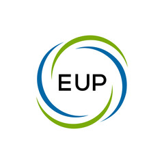 EUP creative minimalist letter logo.