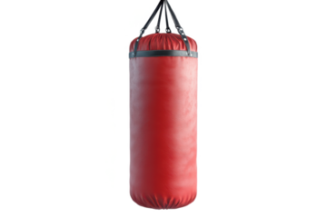 Red boxing gloves isolated on transparent background. PNG
