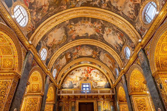 Interior of St. John's Co-Cathedral, UNESCO, Valletta